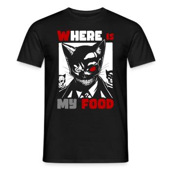 Hungrige Katze - Männer T-Shirt - Schwarz - Vorne - AI Model Male 178 light (178cm)