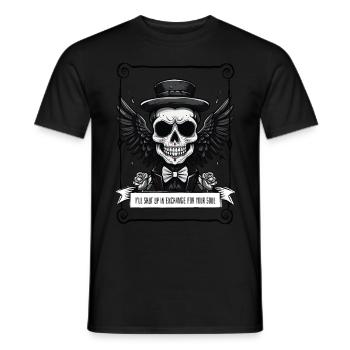 Angel - Skull - Männer T-Shirt - Schwarz - Vorne - AI Model Male 178 light (178cm)