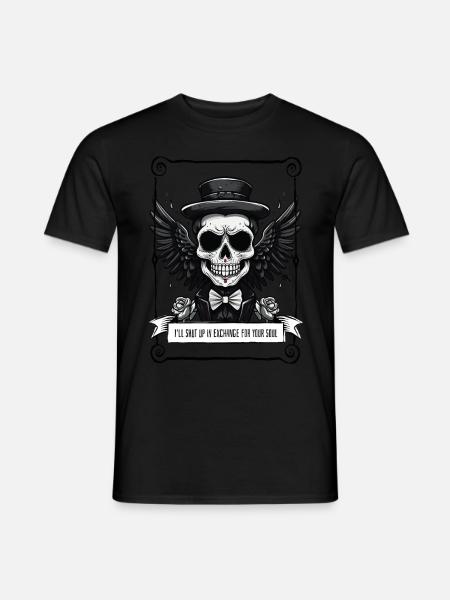 Angel - Skull - Männer T-Shirt - Schwarz