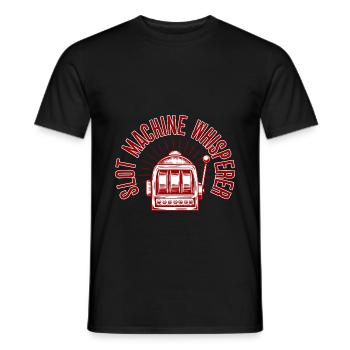 Gambling Fan Slot Machine Whisperer Casino - Männer T-Shirt - Schwarz - Vorne - AI Model Male 178 light (178cm)