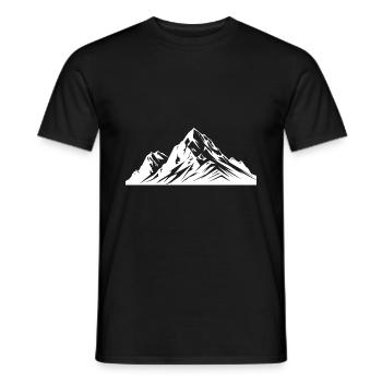 Mountains Peaks Alps - Men's T-Shirt - black - Front - AI Model Male 178 light (178cm)