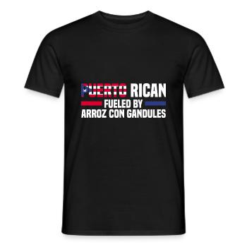 Puerto Rico Flagge | Puerto Ricaner Geschenkideen - Männer T-Shirt - Schwarz - Vorne - AI Model Male 178 light (178cm)
