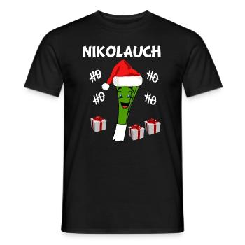 Nikolauch Ho Ho Ho Ich bin der Nikolaus - Männer T-Shirt - Schwarz - Vorne - AI Model Male 178 light (178cm)