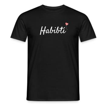 Habibti Lustiger Spruch auf Arabisch Geschenkidee - Männer T-Shirt - Schwarz - Vorne - AI Model Male 178 light (178cm)