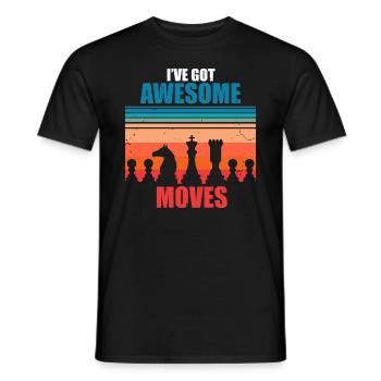 Schach - Männer T-Shirt - Schwarz - Vorne - AI Model Male 178 light (178cm)