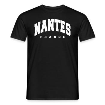 Nantes - Männer T-Shirt - Schwarz - Vorne - AI Model Male 178 light (178cm)