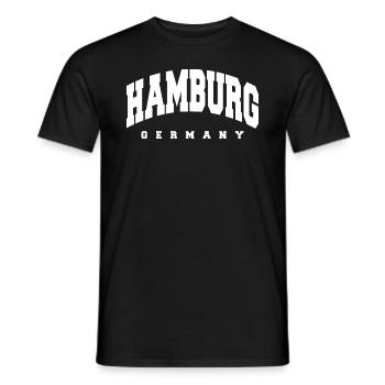 Hambourg - T-shirt homme - noir - Devant - AI Model Male 178 light (178cm)