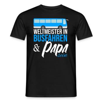 Busfahrer Papa Vater Schulbus Vatertag - Männer T-Shirt - Schwarz - Vorne - AI Model Male 178 light (178cm)