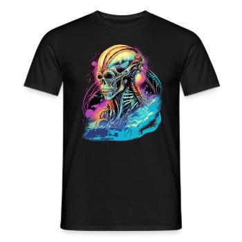 Science fiction - Machine - Men's T-Shirt - black - Front - AI Model Male 178 light (178cm)