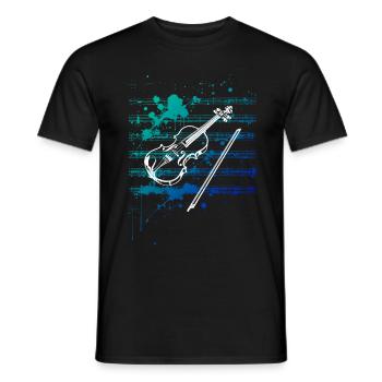 Violinenliebe - Männer T-Shirt - Schwarz - Vorne - AI Model Male 178 light (178cm)