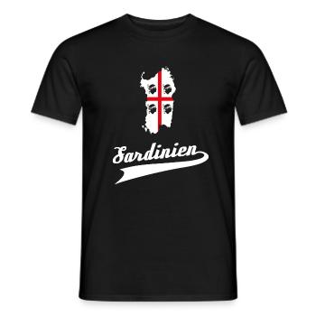 Sardinien Sardinia Flagge Sardegna S - Männer T-Shirt - Schwarz - Vorne - AI Model Male 178 light (178cm)