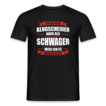 Kein Klugscheißer Schwager weiß ich es besser - Männer T-Shirt - Schwarz - Vorne - AI Model Male 178 light (178cm)