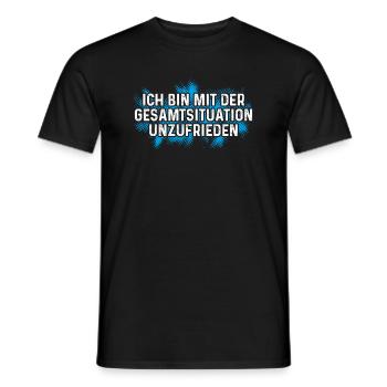 Ich bin mit der Gesamtsituation unzufrieden - Männer T-Shirt - Schwarz - Vorne - AI Model Male 178 light (178cm)