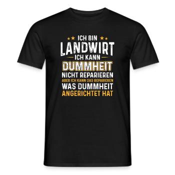 Ich bin Landwirt kann Dummheit Bauer - Männer T-Shirt - Schwarz - Vorne - AI Model Male 178 light (178cm)
