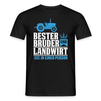 Bester Bruder und Landwirt der Welt Bauer Vatertag - Männer T-Shirt - Schwarz - Vorne - AI Model Male 178 light (178cm)