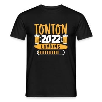 Tonton en Cours 2022 Annonce Grossesse Cadeau - Männer T-Shirt - Schwarz - Vorne - AI Model Male 178 light (178cm)