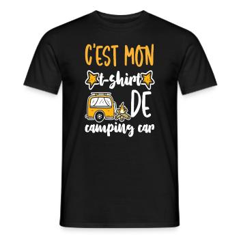 Camping-Car Caravane dicton de camping drôle - Männer T-Shirt - Schwarz - Vorne - AI Model Male 178 light (178cm)