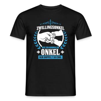 Onkel von Zwillingen Zwillingsonkel Bester der - Männer T-Shirt - Schwarz - Vorne - AI Model Male 178 light (178cm)