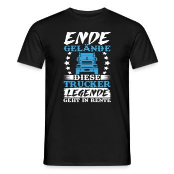 Trucker Legende geht Rente LKW Fahrer Ruhestand - Männer T-Shirt - Schwarz - Vorne - AI Model Male 178 light (178cm)