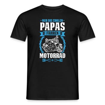 Coole Papas fahren Motorrad Biker Vater Vatertag - Männer T-Shirt - Schwarz - Vorne - AI Model Male 178 light (178cm)