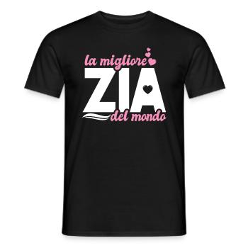 La migliore Zia del mondo super - Männer T-Shirt - Schwarz - Vorne - AI Model Male 178 light (178cm)