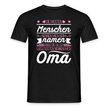 Oma Großmutter Spruch Muttertag Geschenk Beste Oma - Männer T-Shirt - Schwarz - Vorne - AI Model Male 178 light (178cm)