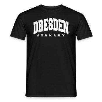 Dresden - Men's T-Shirt - black - Front - AI Model Male 178 light (178cm)