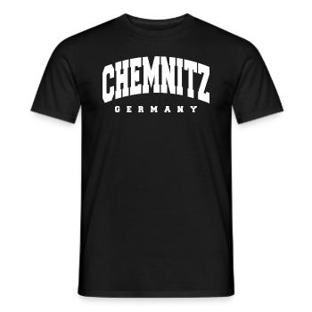 Chemnitz - T-shirt homme - noir - Devant - AI Model Male 178 light (178cm)