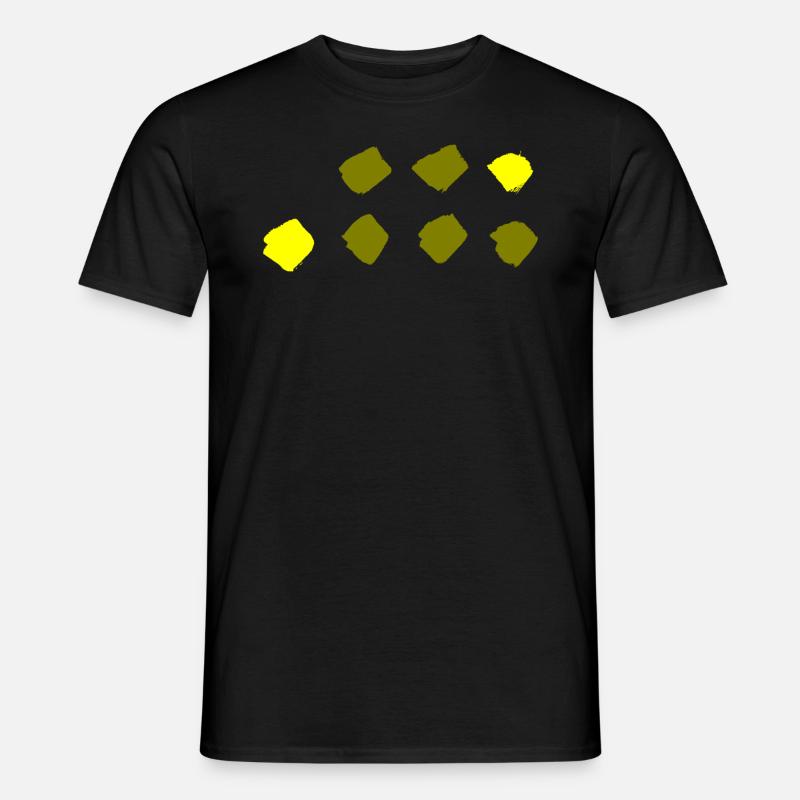 Karo Muster - Punkte Muster - Männer T-Shirt - Schwarz