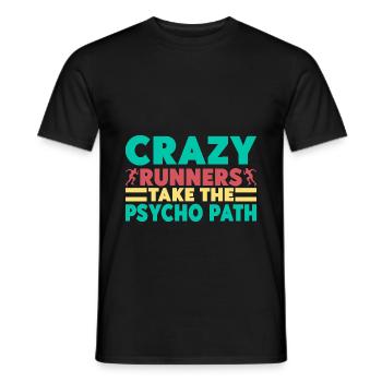 Running Crazy Runners Marathon Runner - Männer T-Shirt - Schwarz - Vorne - AI Model Male 178 light (178cm)