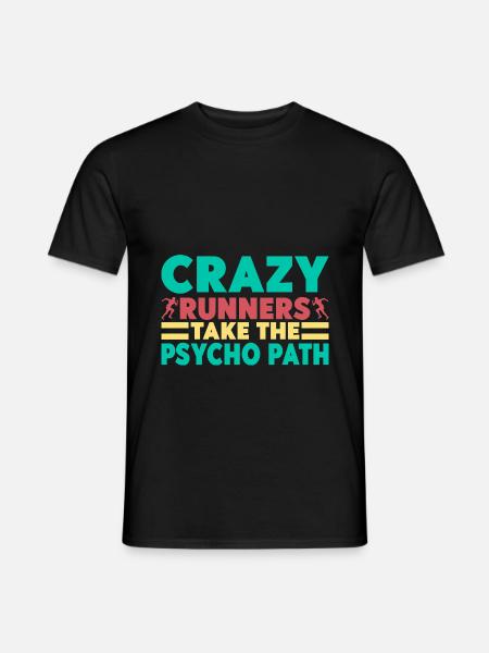 Running Crazy Runners Marathon Runner - Men's T-Shirt - black