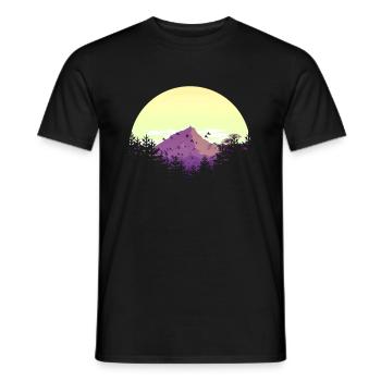 Cadeau de chemise de montagne de montagne de montagne de nature - T-shirt homme - noir - Devant - AI Model Male 178 light (178cm)