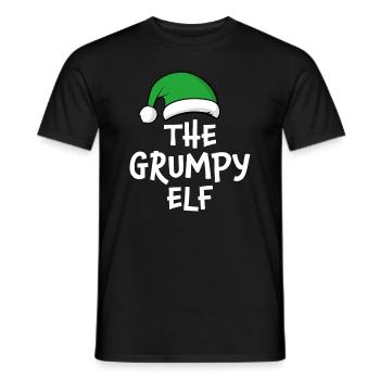 The Grumpy Elf - Men's T-Shirt - black - Front - AI Model Male 178 light (178cm)