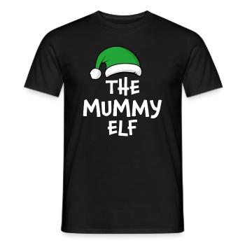 The Mummy Elf - Men's T-Shirt - black - Front - AI Model Male 178 light (178cm)