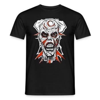 Illustration comique cool d’un zombie - T-shirt homme - noir - Devant - AI Model Male 178 light (178cm)