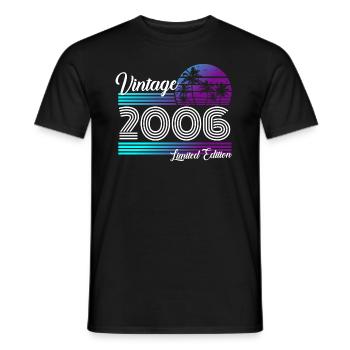 Vintage 2006 Retro Vintage 2006 Birthday - Men's T-Shirt - black - Front - AI Model Male 178 light (178cm)