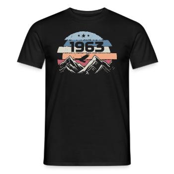 Original 1963 Jahrgang 1963 Geburtstag 1963 - Männer T-Shirt - Schwarz - Vorne - AI Model Male 178 light (178cm)