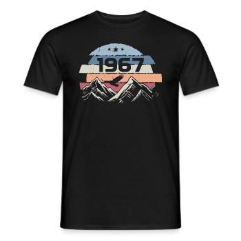 Original 1967 Vintage 1967 Birthday 1967 - Men's T-Shirt - black - Front - AI Model Male 178 light (178cm)