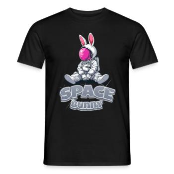Space Bunny - Men's T-Shirt - black - Front - AI Model Male 178 light (178cm)