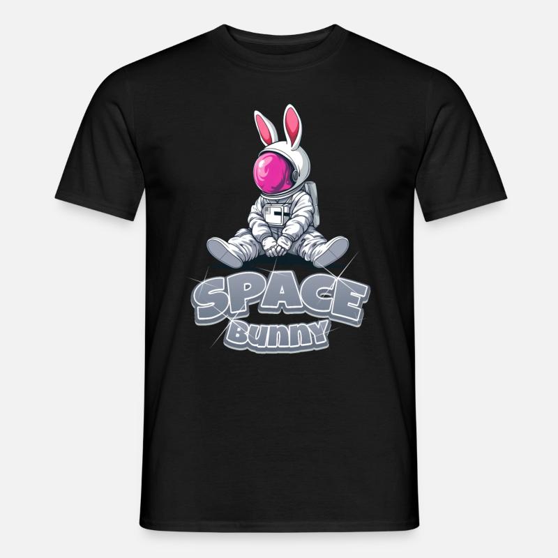 Space Bunny - Männer T-Shirt - Schwarz