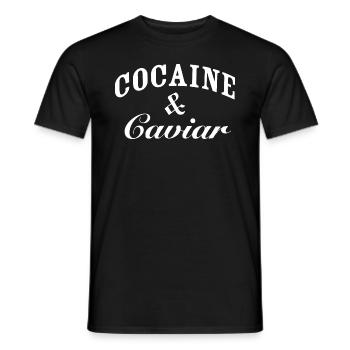 Kokain- und Kaviar-Grafik - Männer T-Shirt - Schwarz - Vorne - AI Model Male 178 light (178cm)