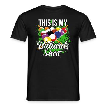 Billard - Männer T-Shirt - Schwarz - Vorne - AI Model Male 178 light (178cm)