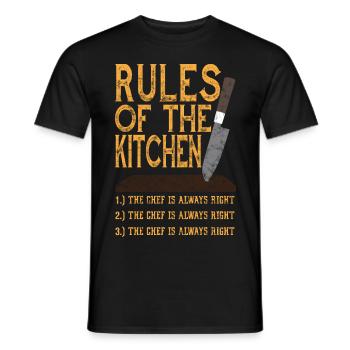 Rules Of The Kitchen Cool Chef Cook - Männer T-Shirt - Schwarz - Vorne - AI Model Male 178 light (178cm)