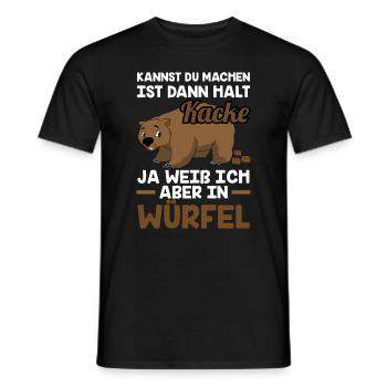 Wombat Würfel Kot - Männer T-Shirt - Schwarz - Vorne - AI Model Male 178 light (178cm)