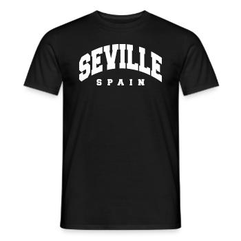Seville - Men's T-Shirt - black - Front - AI Model Male 178 light (178cm)