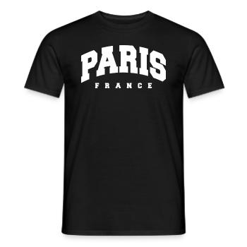 Paris - T-shirt homme - noir - Devant - AI Model Male 178 light (178cm)
