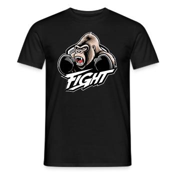 Boxender Gorilla - Männer T-Shirt - Schwarz - Vorne - AI Model Male 178 light (178cm)
