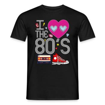 I Heart The 80's - T-shirt homme - noir - Devant - AI Model Male 178 light (178cm)