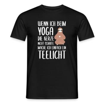 Wenn ich die Kerze nicht schaffe mache ich das Tee - Männer T-Shirt - Schwarz - Vorne - AI Model Male 178 light (178cm)