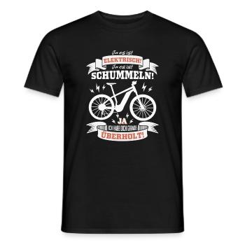 E-Bike, ja ich habe dich gerade überholt - Männer T-Shirt - Schwarz - Vorne - AI Model Male 178 light (178cm)